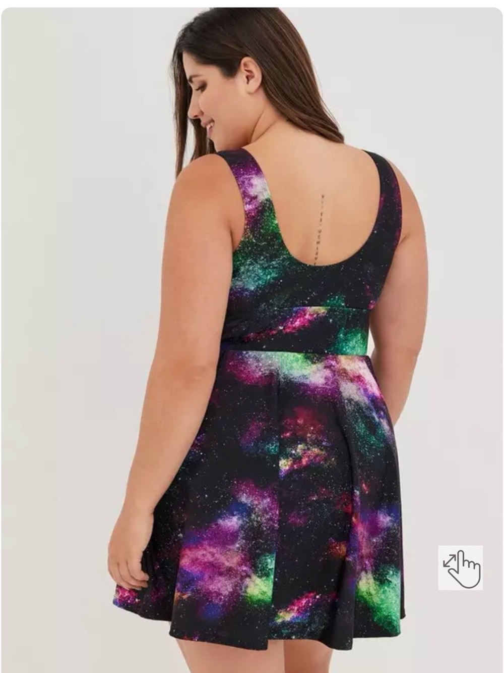 Torrid Wireless Long Length Scoop Swim Dress With Brief Size 2 - Picture 3 of 12
